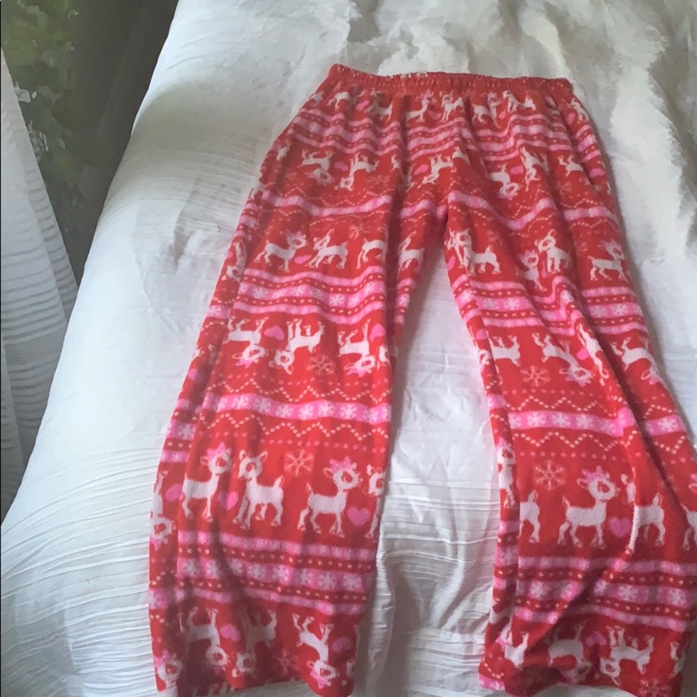 red pajama pants